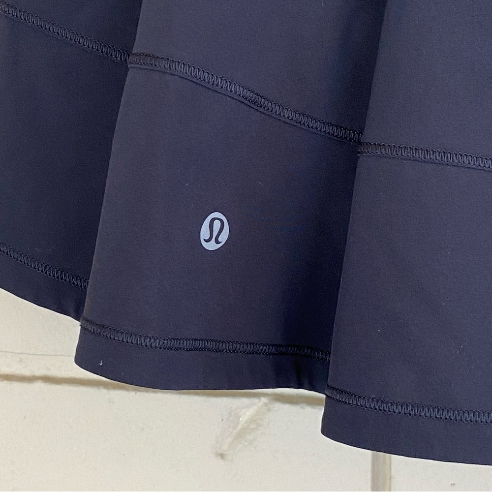 Lululemon Black 15" Pace Rival Skirt 4-Way Stretch Skort Golf Tennis Sz 6 Tall - Picture 3 of 8
